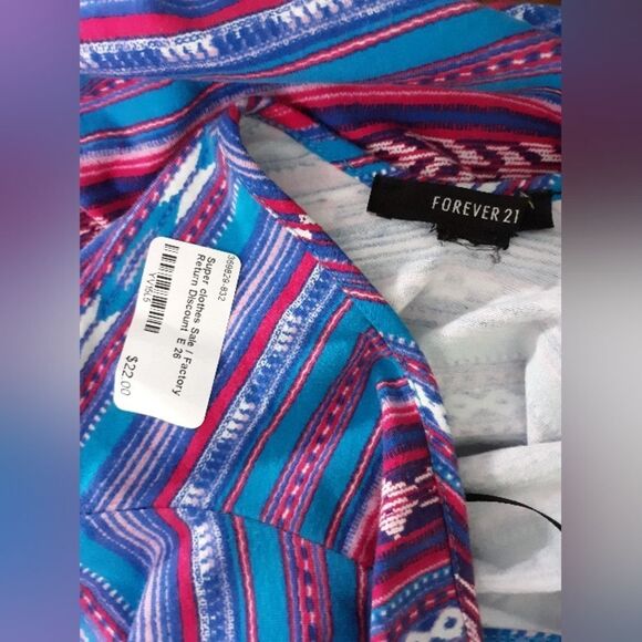 Forever 21 multicolored short sleeve bodycon dress - Picture 2 of 3